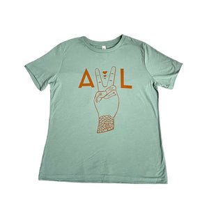 Women’s AVL Crewneck Tee- SEA SALT