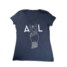 Women’s AVL V-Neck Tee- INDIGO